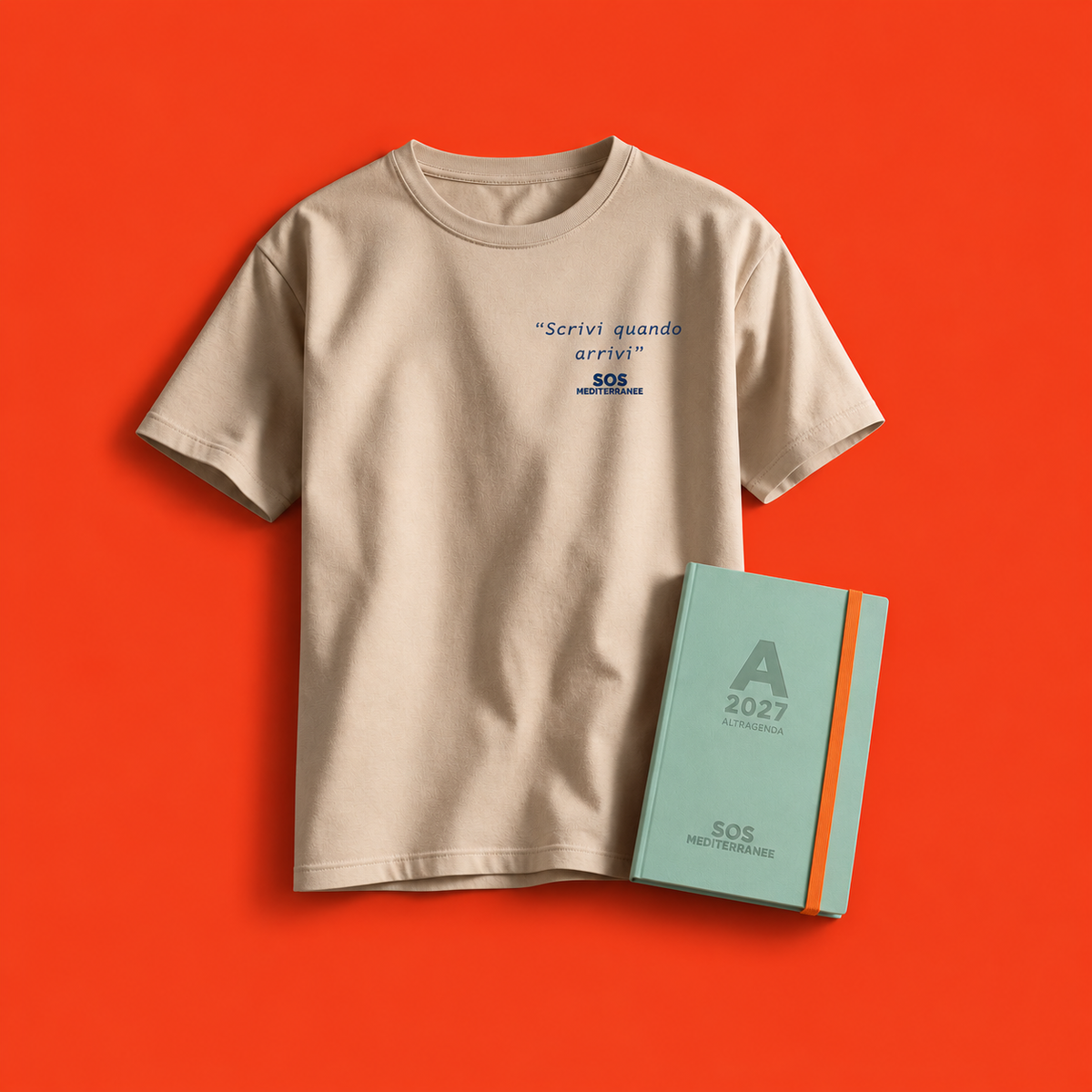 Kit AltrAgenda 2027 + T-Shirt “Scrivi quando arrivi”