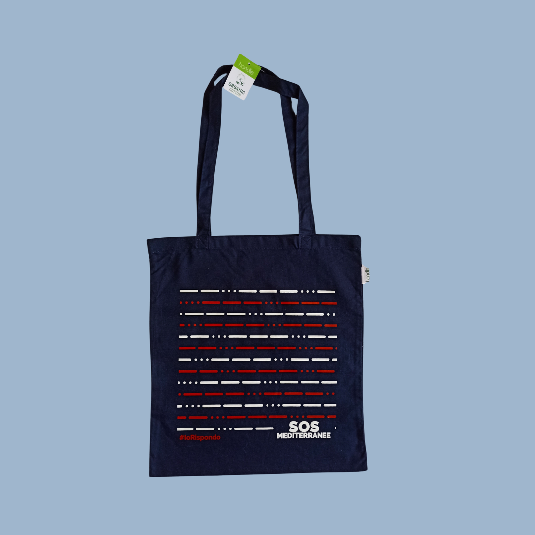 Shopper in cotone #iorispondo, SOS MEDITERRANEE