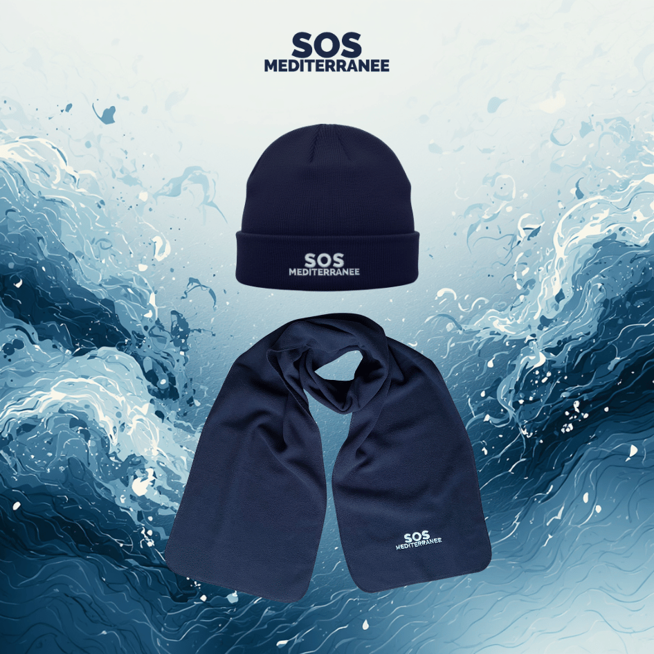 Kit berretto e sciarpa invernali SOS, SOS MEDITERRANEE