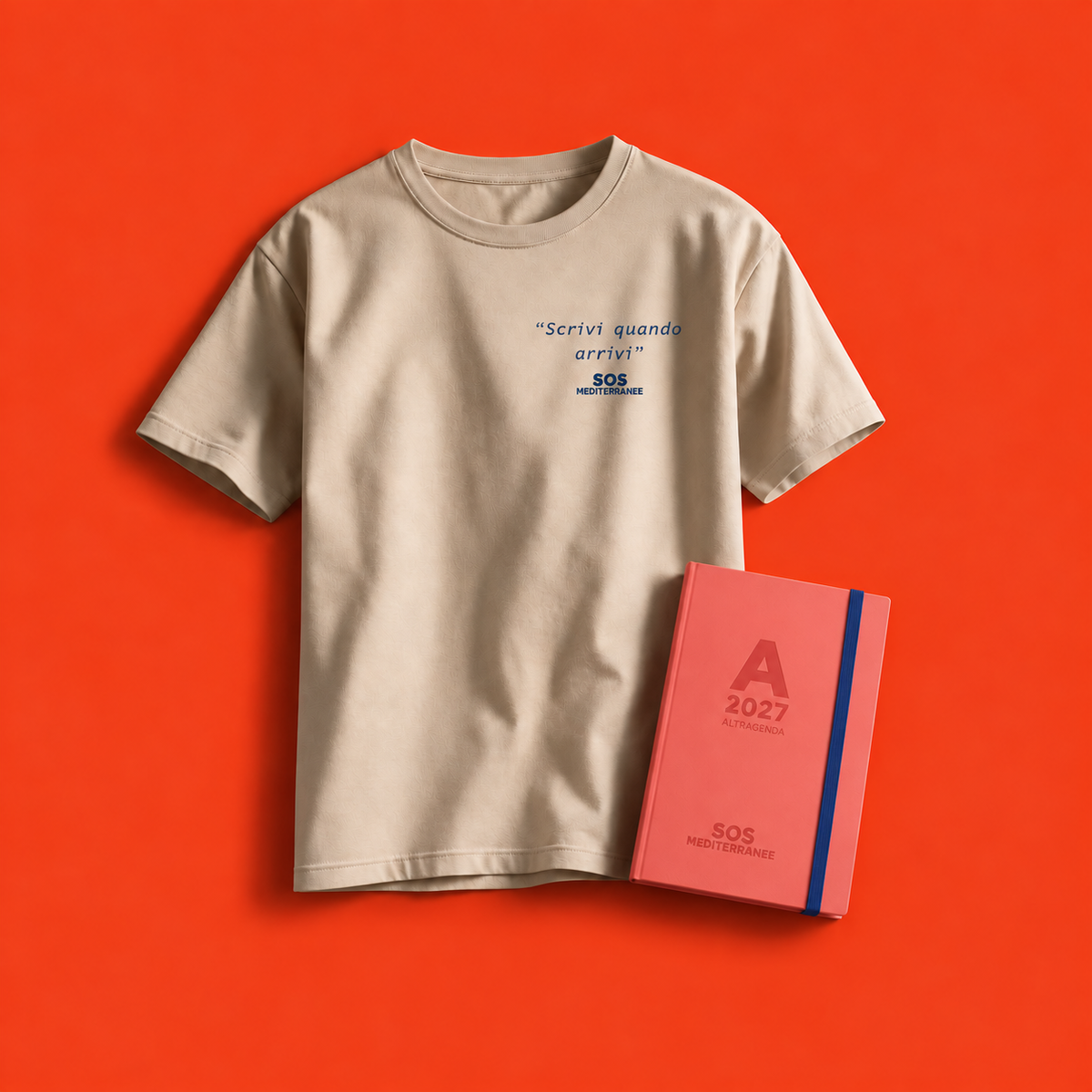 Kit AltrAgenda 2027 + T-Shirt “Scrivi quando arrivi”