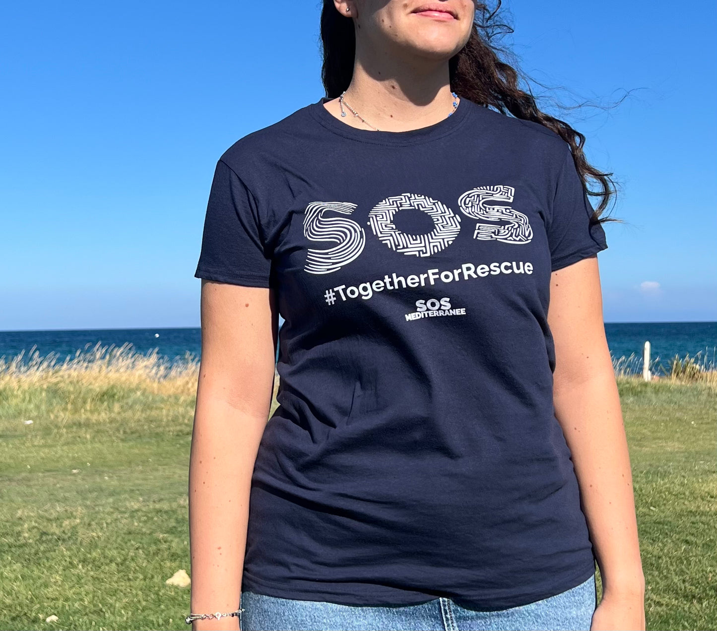 T-shirt SOS #TogetherForRescue, dettaglio 1, SOS MEDITERRANEE