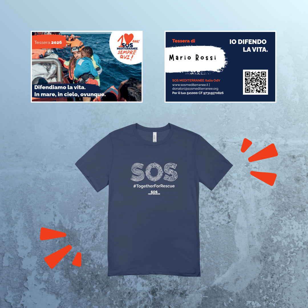 Kit t-shirt SOS e Tessera cartacea 2026, SOS MEDITERRANEE