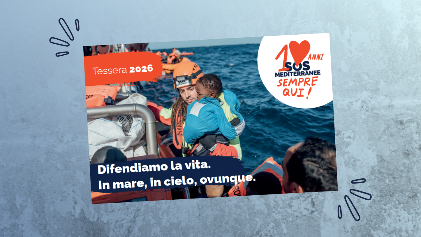 Tessera SOS MEDITERRANEE 2026 cartacea