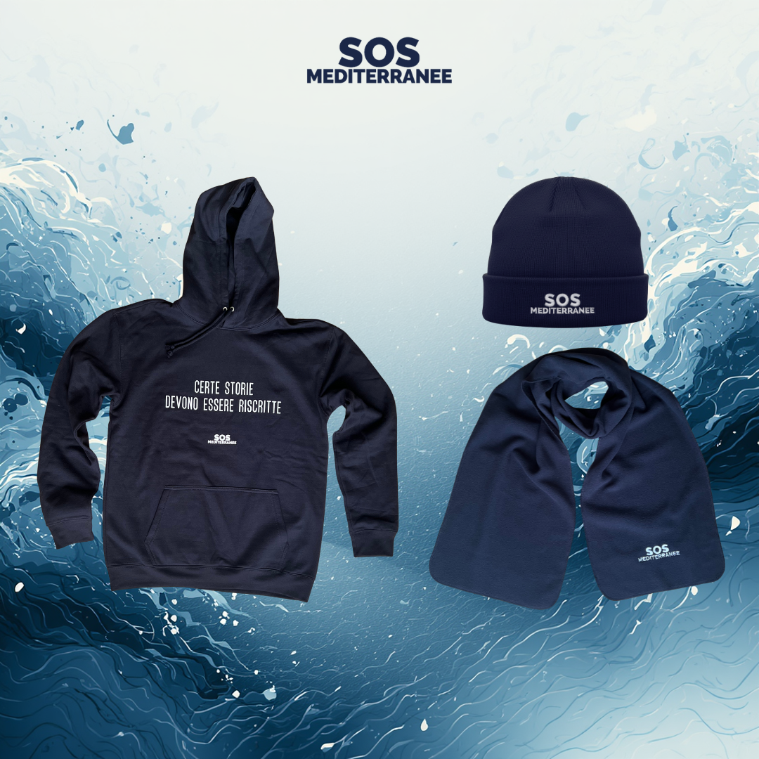 Kit berretto, sciarpa e felpa SOS, SOS MEDITERRANEE